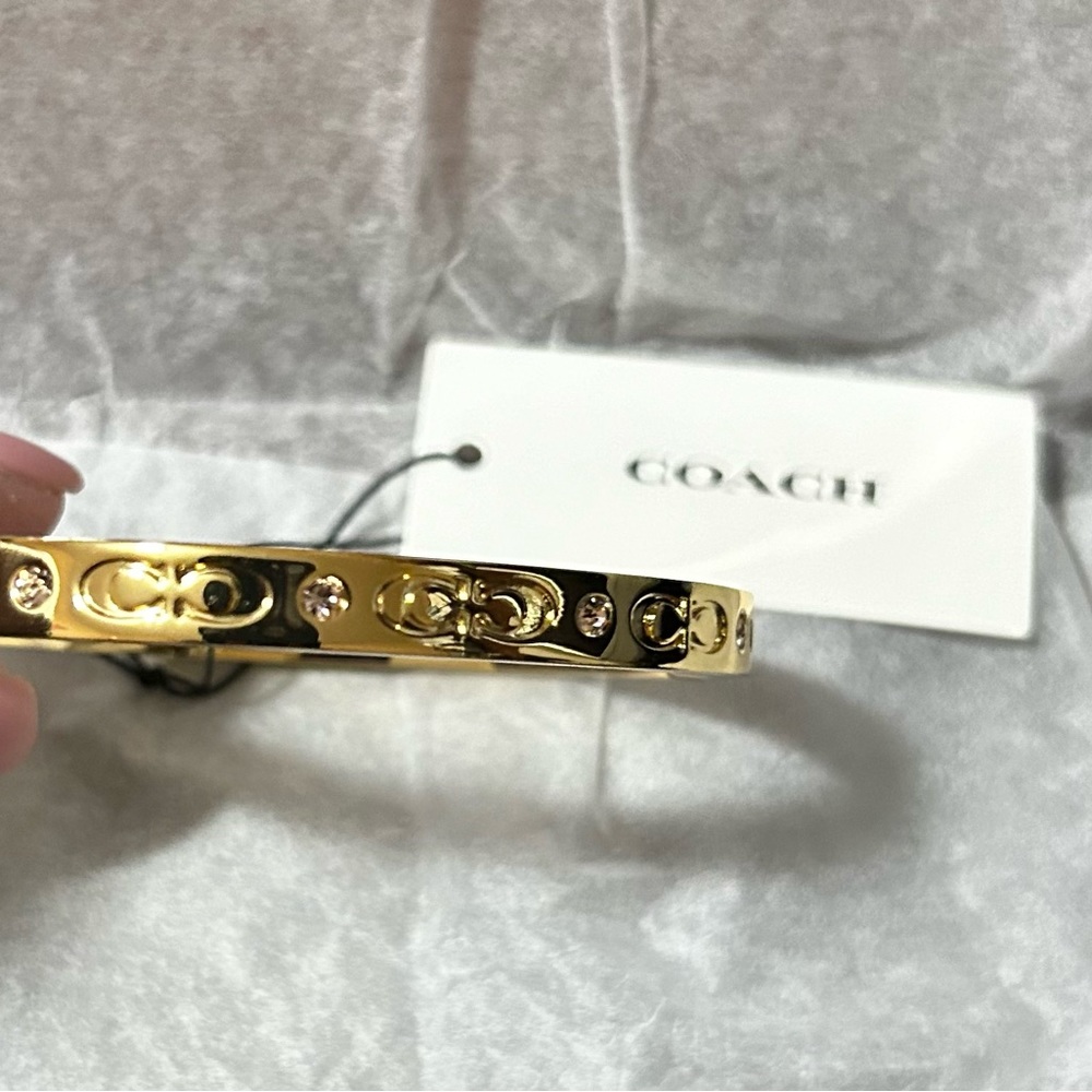 Coach Gold Signature Bangle